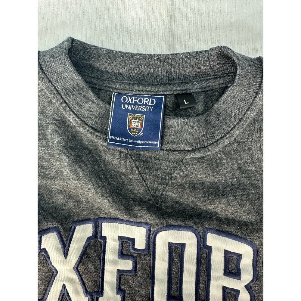 VTG Oxford University Women's L (Men's M) Grey Official Sweatshirt Collegiate UK - Picture 5 of 10